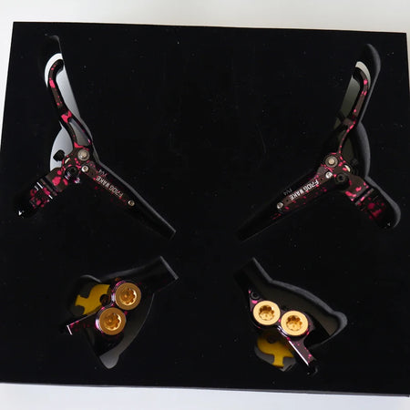 4 Pistons Oil Pressure MTB AM Enduro Disc Brake &ndash; Fast Stop purple - 1 pair