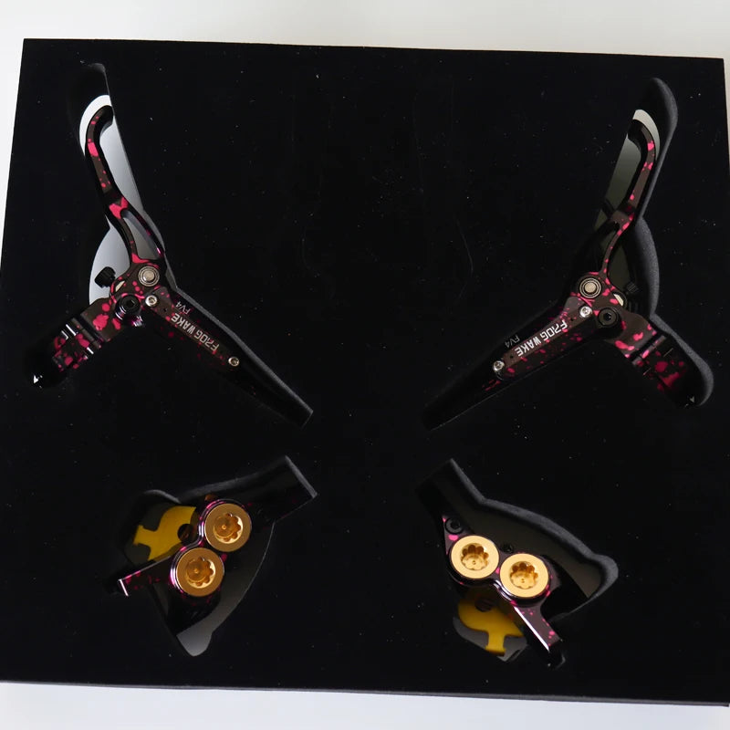 Frog Wake 4 Pistons Hydraulic Disc Brake &ndash; One Finger Lever purple - 1 pair