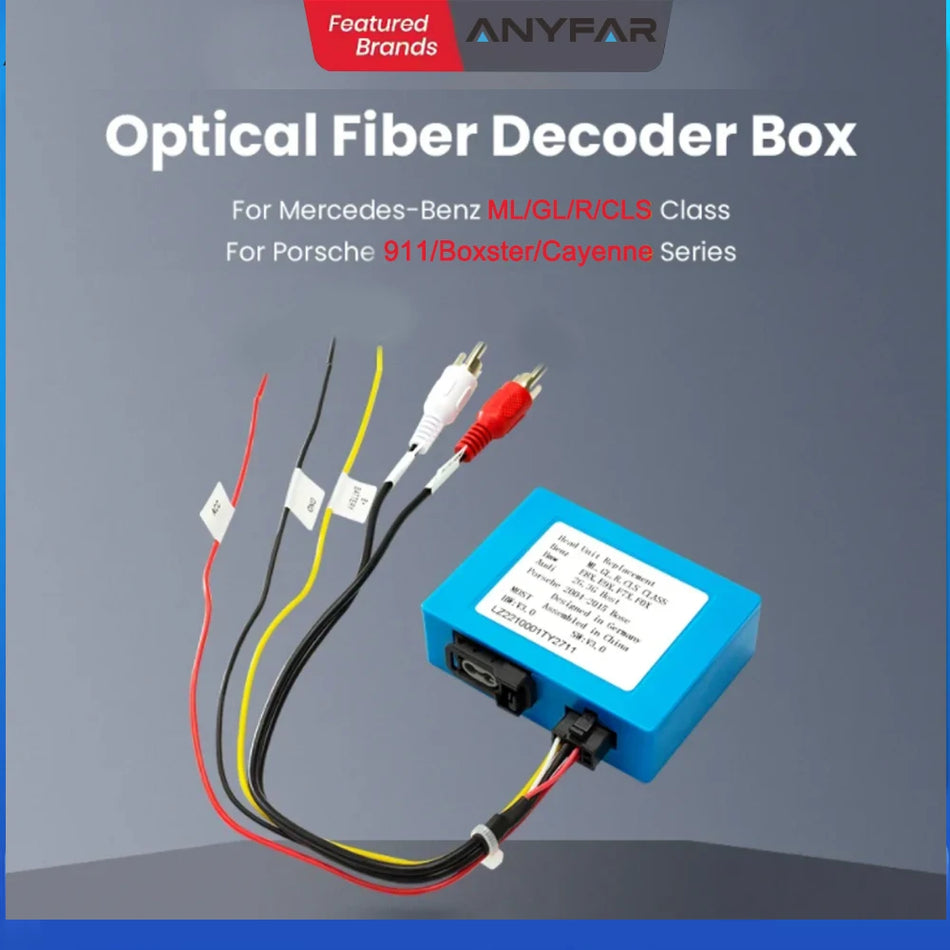 Cutie decodor cu fibră optică Mercedes Benz B200, placată cu aur