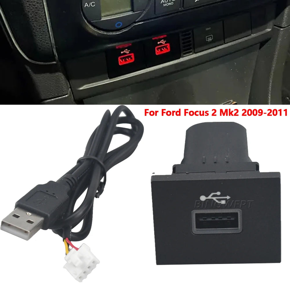 Adaptador de entrada USB ABS para Ford Focus MK2 2009-2011