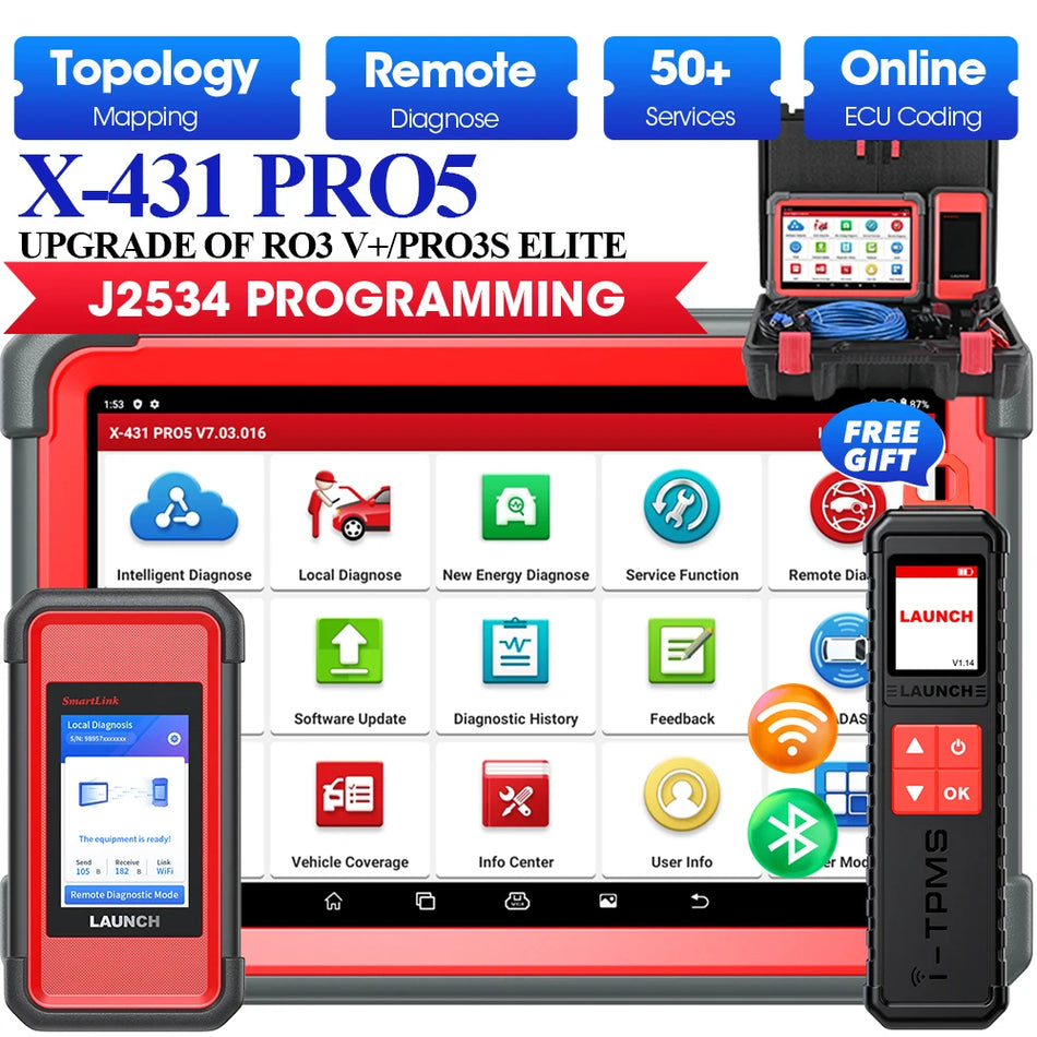Εργαλείο Διαγνωστικής Launch X431 PRO5 με J2534 SmartLink OBD2 Σαρωτή