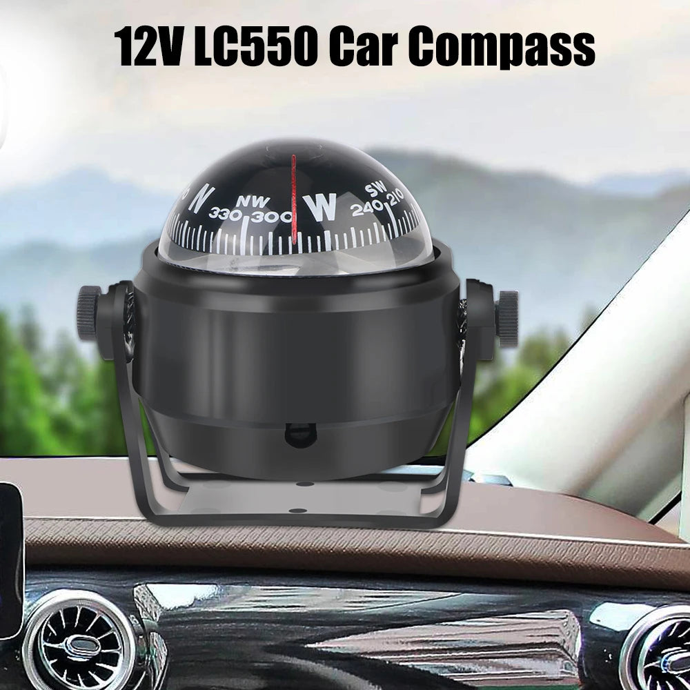 LC550 Boat Compass &ndash; LED Light Waterproof 360 Degree