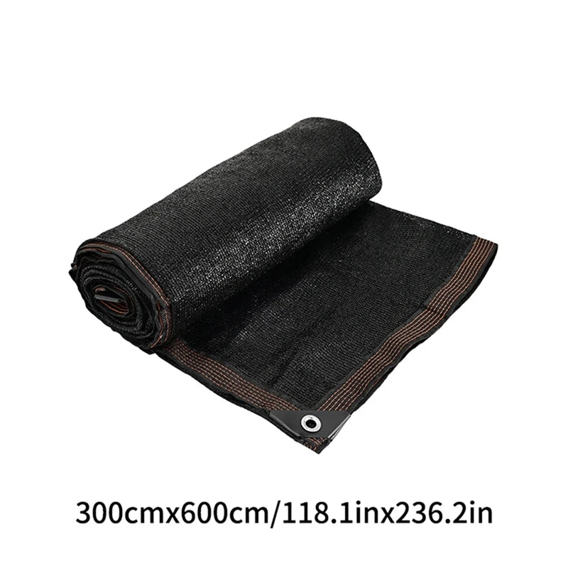 Durable Black Outdoor Anti-UV Shade Net for Versatile Sun Protection 3x6M