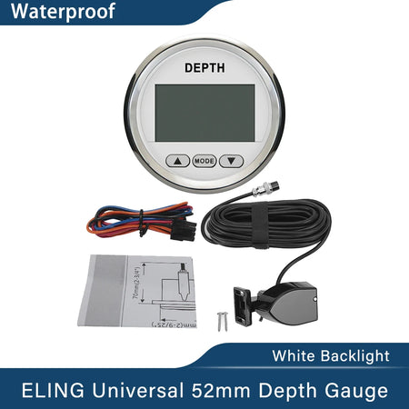 ELING 52mm Digital Depth Gauge Indicator &ndash; With Transducer WS