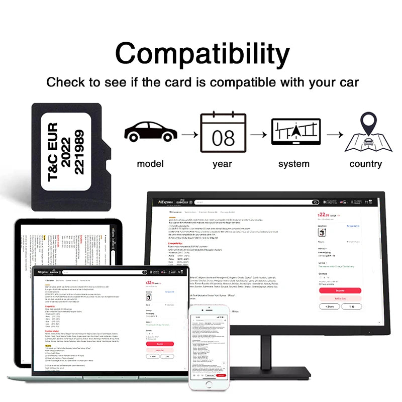 TF Card For Opel Corsa Navi 8GB Europe &ndash; GPS Map Update