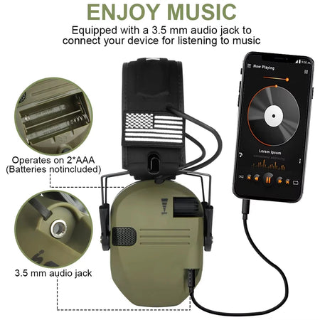 Tactical Electronic Shooting Earmuff &ndash; Noise Reduction