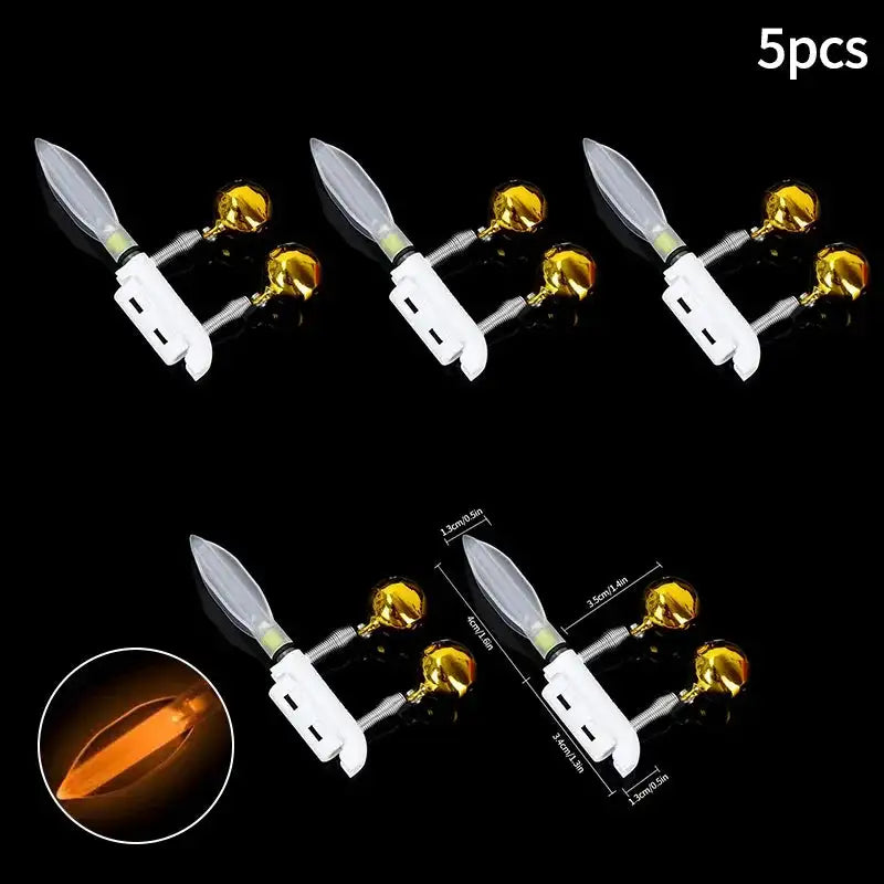 5Pc USB Charge LED Bite Alarm Fishing Light Stick CR425 Kit Yellow
