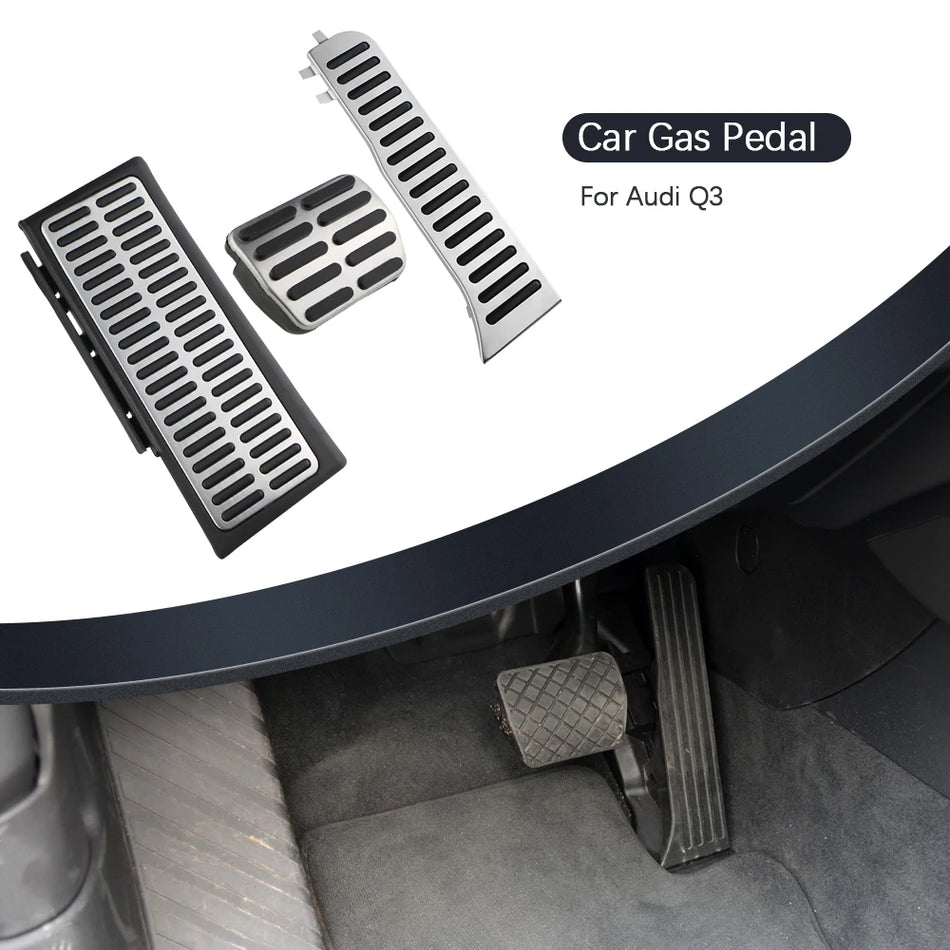 Cubiertas de Pedal Audi Q3 8U RS Reposapiés de Acero Inoxidable para LHD