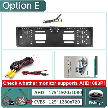 AHD 1080P 170 Degree Car Backup Camera For EU License Plate by InterCyprus Trading Ltd