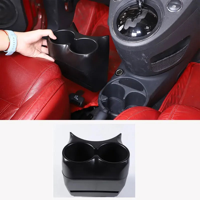 Consola central con ABS para Fiat 500, portavasos y almacenamiento para botella de agua