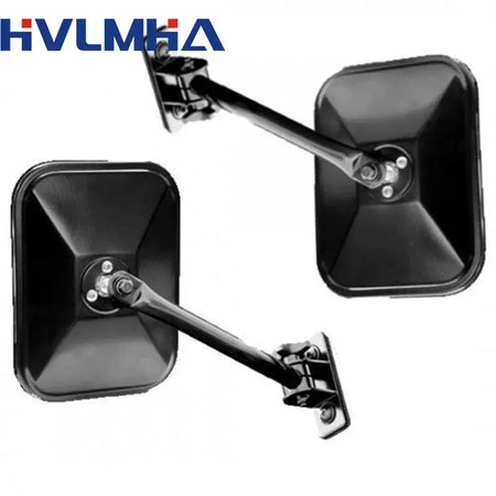 Door Off Side View Mirror Round Rectangular Spot Mirrors for Jeep Wrangler 1997-2018 TJ JK JKU Accessories by InterCyprus Trading Ltd