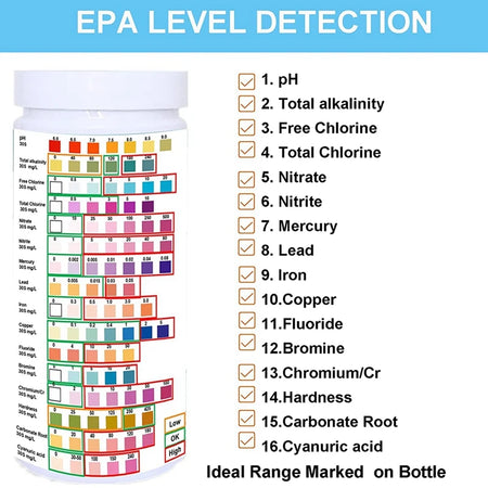 Water Testing Strips &ndash; EPA Approved Home Testing for Lead, Mercury and pH