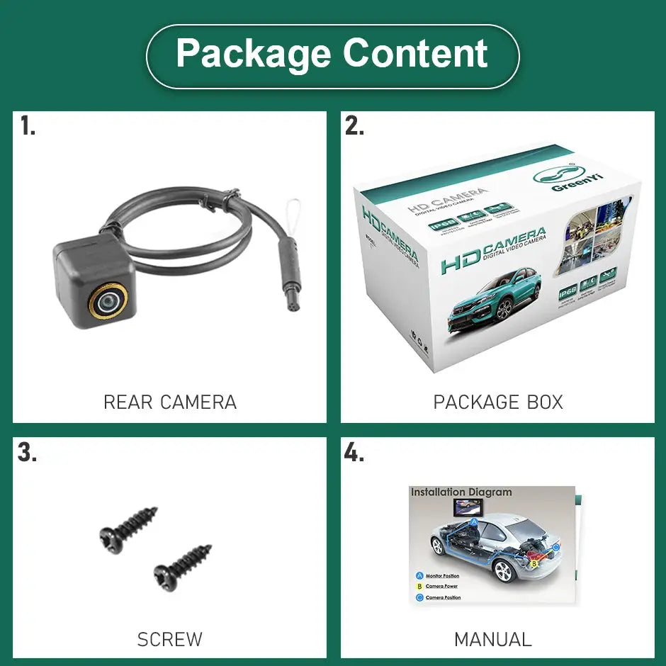 Special 5 Pin HD AHD 1080P 170° Fisheye Lens Rear View Reverse Backup Camera Replace For VW Badge Flip Emblem Logo Handle Switch by InterCyprus Trading Ltd