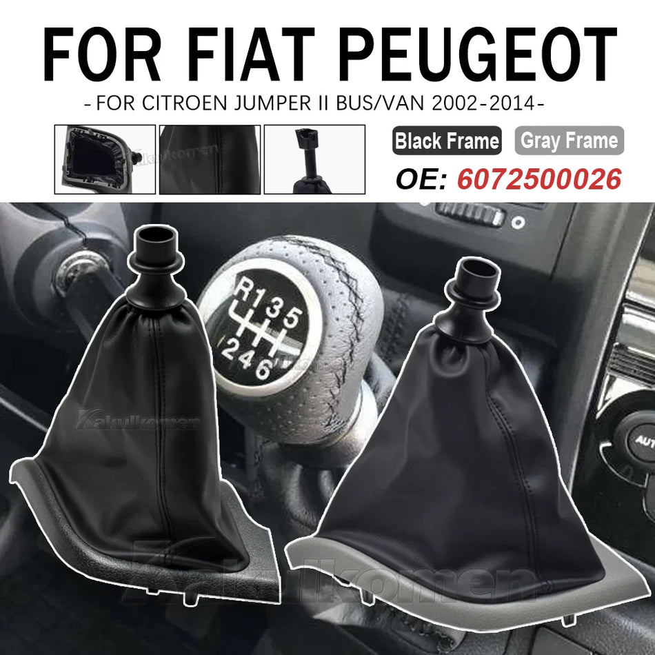 Nahkainen vaihdekepin nuppi Citroen Jumper II:lle, Fiat Ducatolle, Peugeot Boxerille