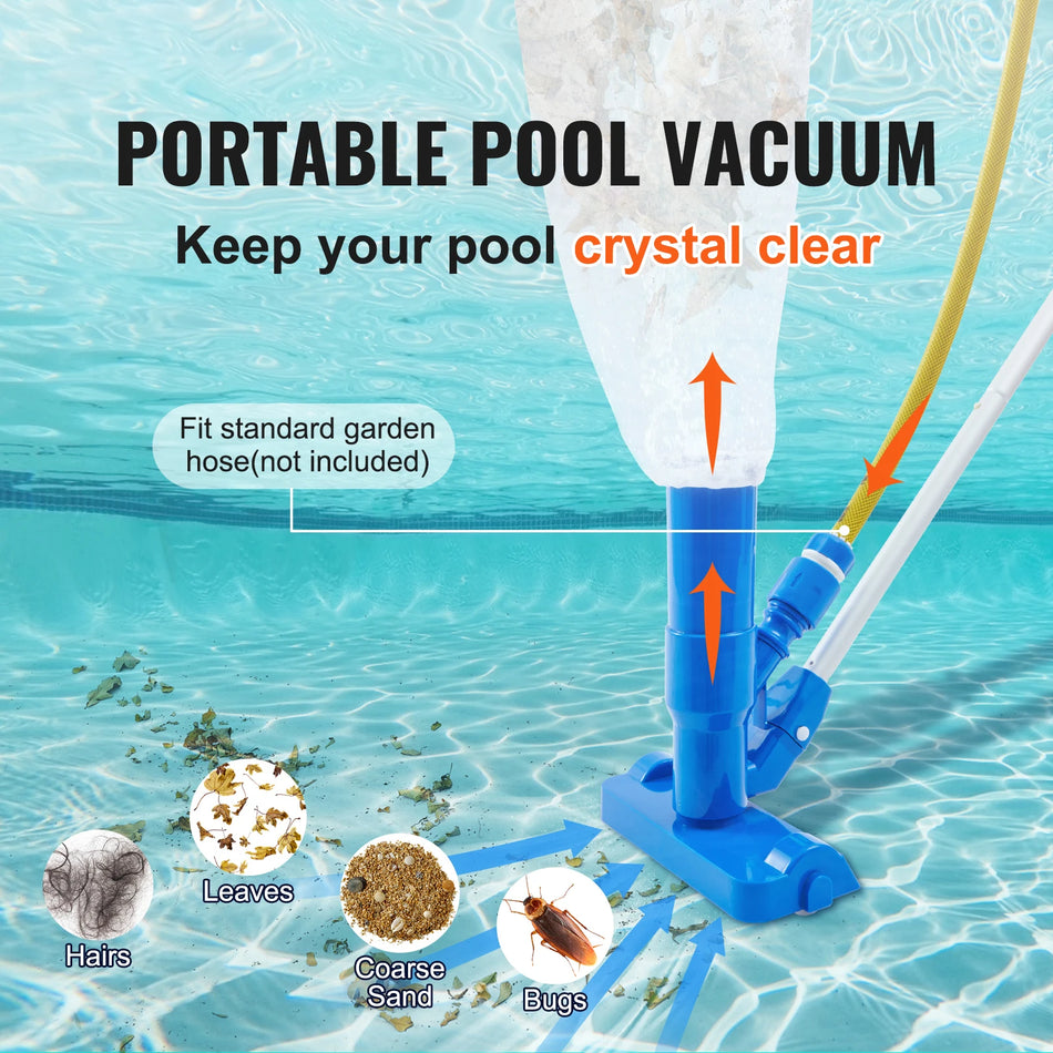 6-Piece Pool Vacuum Cleaner – Telescopic Rod