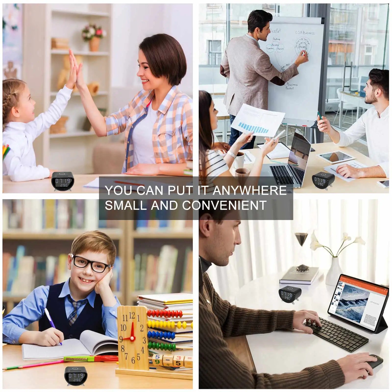 WiFi6 Alarm Clock Camera &ndash; Wireless Charging &amp; Remote Viewing