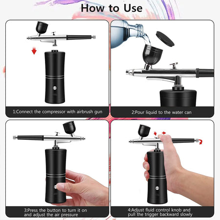 K5 Nail Art Airbrush &ndash; Cordless Portable Nail Art Sprayer