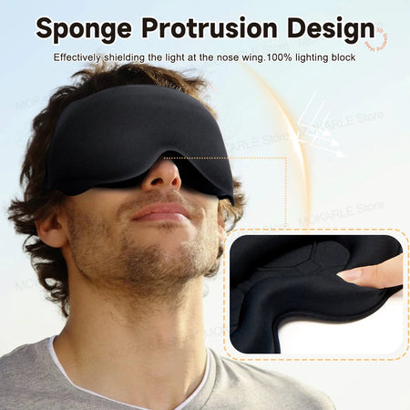 3D Sleeping Mask - Light Blocking, Soft Eye Mask for Travel &amp; Sleep