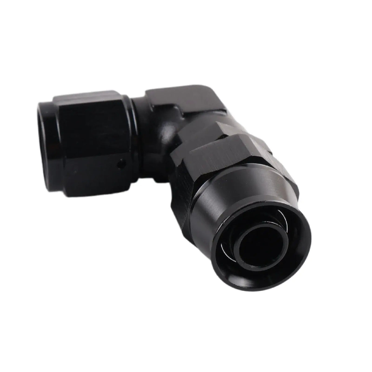 PIKBUK PTFE Oil Fuel Line Swivel Fitting 90 Degree Hose End Adaptor Assembly Kit AN4 6 8 10 Black by InterCyprus Trading Ltd