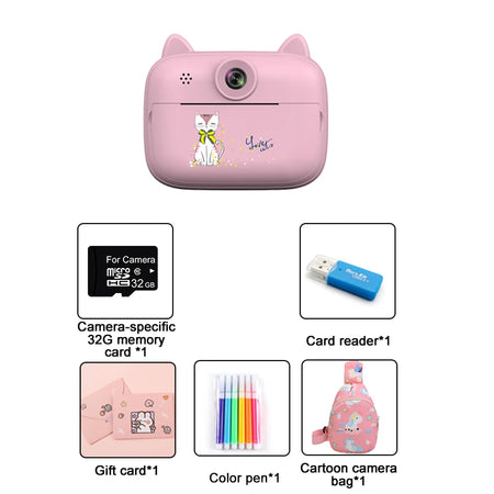 Kids Digital Video Camera For Girls Boys &ndash; Dual Cameras Pink- with Bag