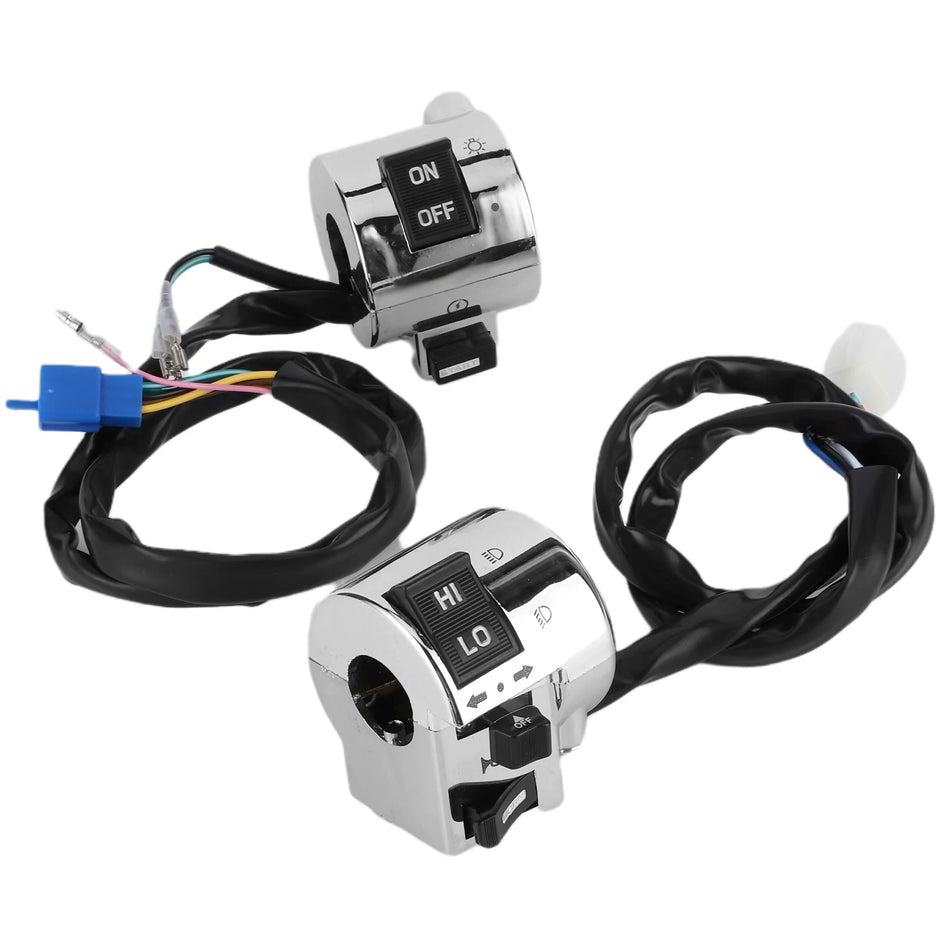 EBTOOLS Пара переключателей руля мотоцикла, указатели поворота 25MM Универсальные