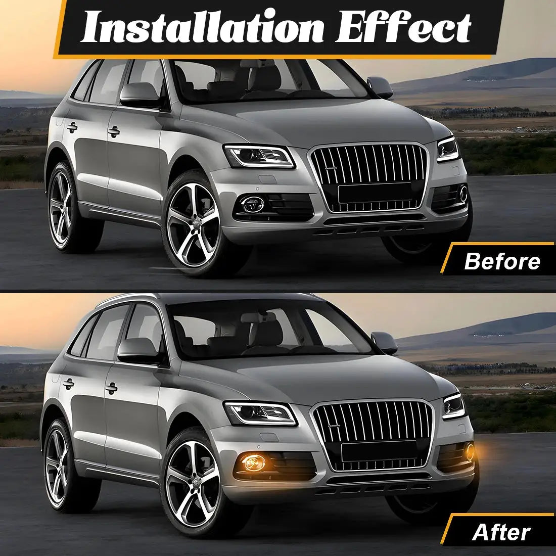 For Audi Q5 A4 B8 S4 A4 Allroad 2008 2009 2010 2011 2012 Car Fog Lamps DRL Daytime Running Lights Halogen 8KD941699A 8KD941700A by InterCyprus Trading Ltd