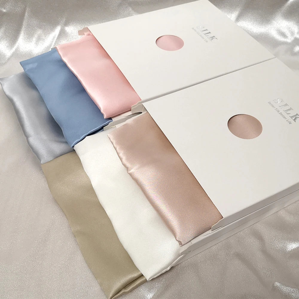 NoEnName_Null 100% Pure Real Silk Pillowcase &ndash; Soft Breathable Comfort for Hair and Skin