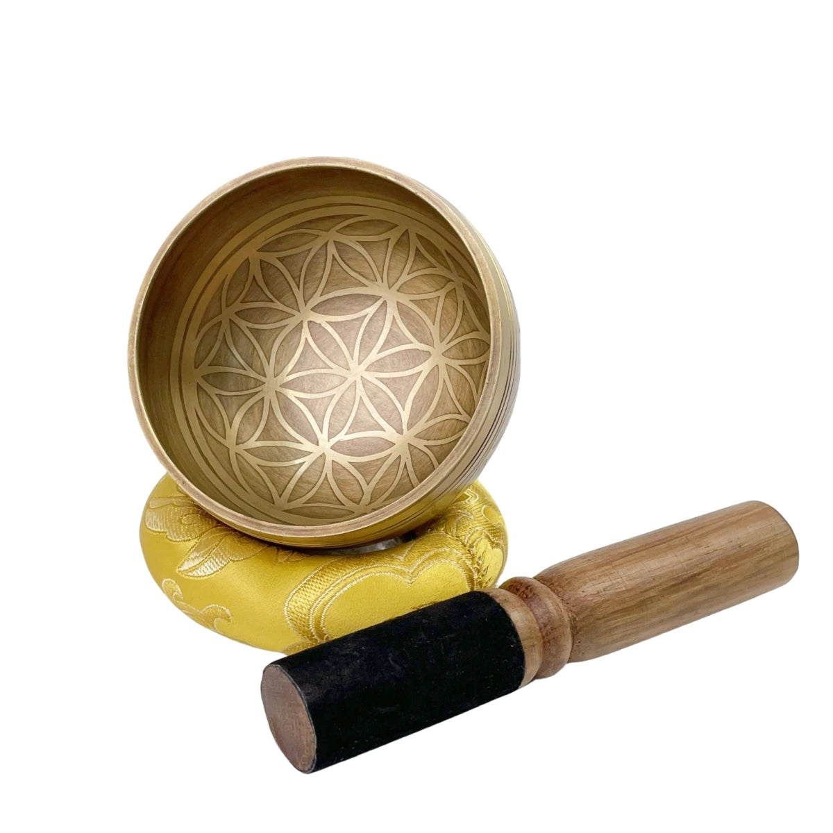 Miwayer Tibetan Singing Bowl Set &ndash; Flower of Life Design Flower of Life