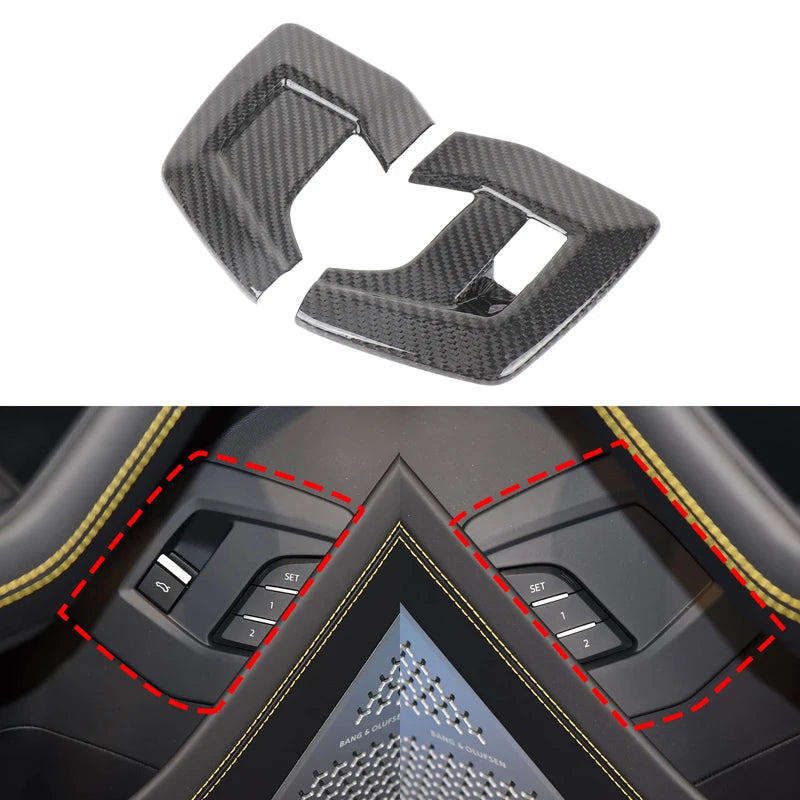 Real Carbon Fiber Door Switch Cover Lamborghini URUS 18-21