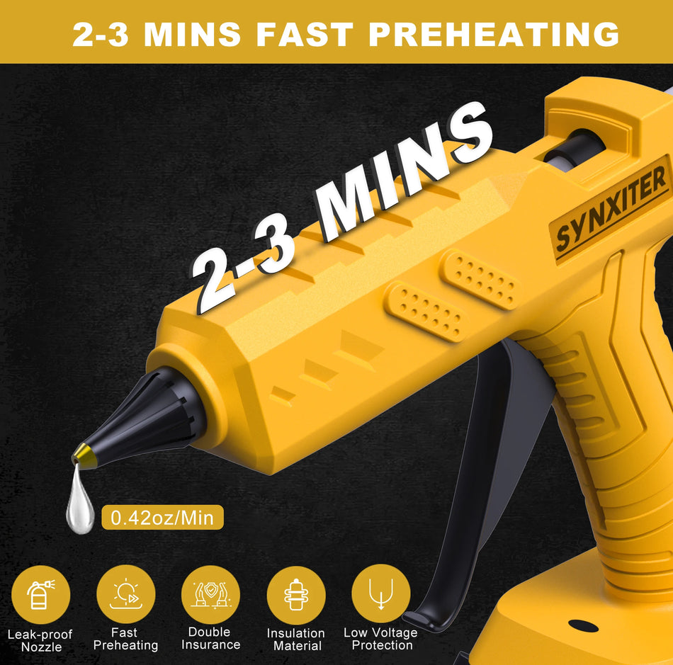 Cordless DEWALT 18V Hot Glue Gun with 30 Glue Sticks 11mm