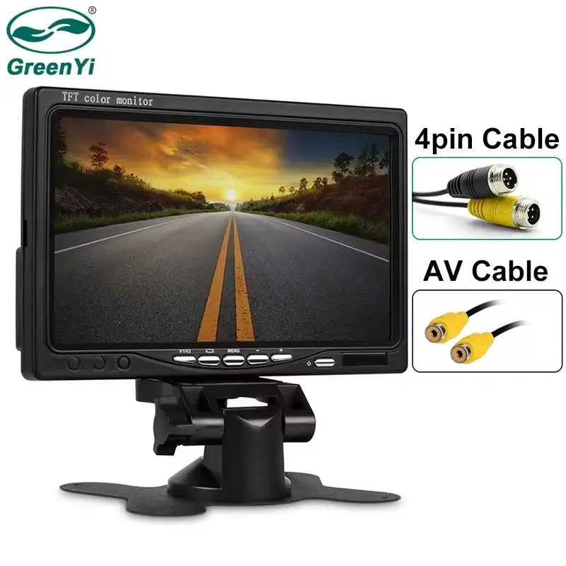 7 Inch HD TFT LCD Rear View Monitor With 2 Channel Video Input For Truck Bus RV by InterCyprus Trading Ltd