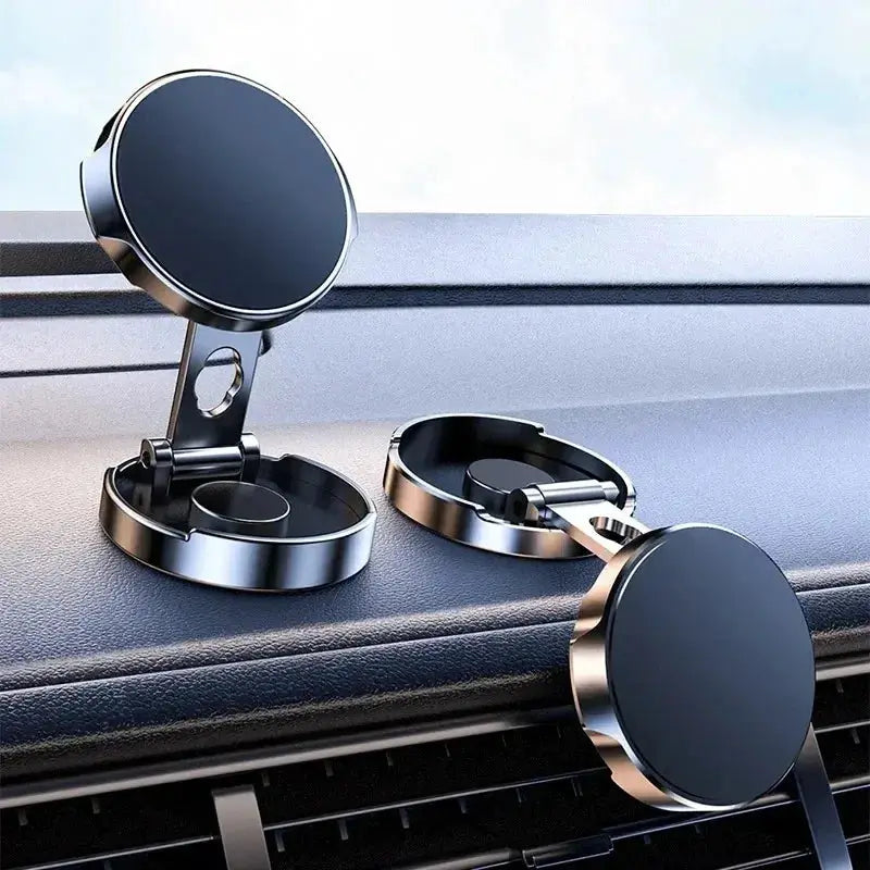 Magnetic Car Phone Mount With 720 Rotation Foldable Aluminum Stand by InterCyprus Trading Ltd