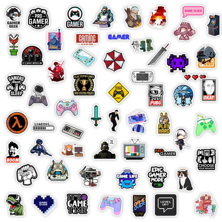 Cartoon Video Game Stickers - Fun DIY Decals for Kids and Adults