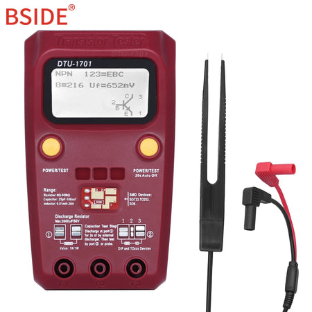 BSIDE ESR02 PRO Tester &ndash; ESR Meter for SMD Components ESR02PRO(Red)Twz / CHINA