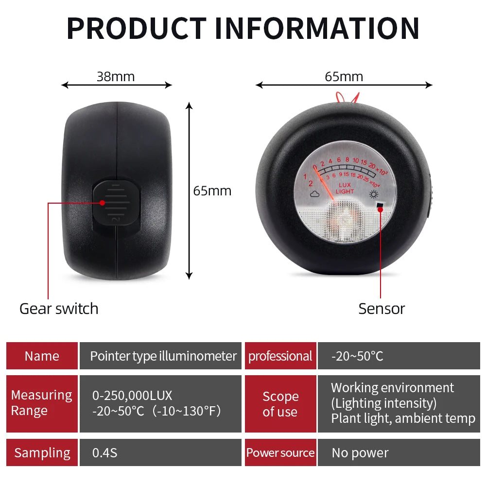 Portable Lightmeter Photometer LT001 &ndash; Wide Lux Range