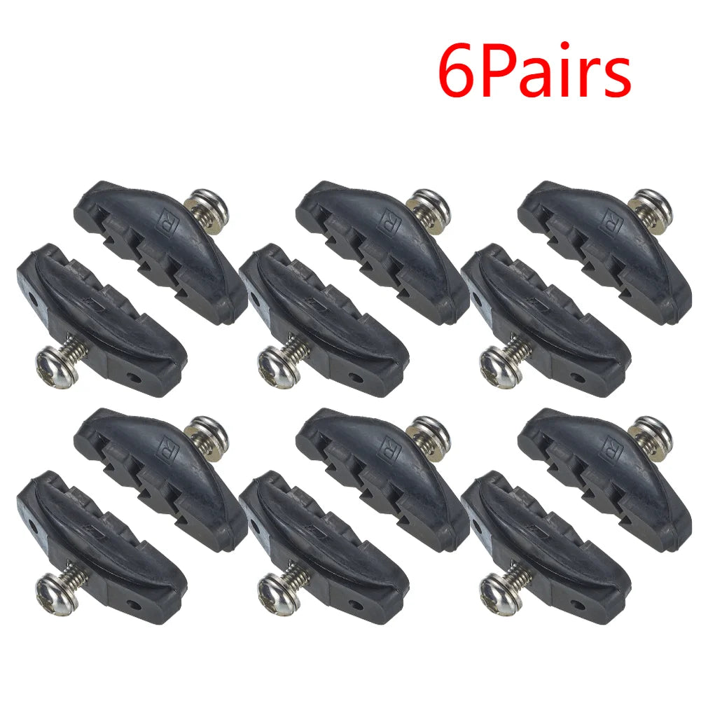 Road Bike Brake Pad &ndash; Ultra Quiet Durable Rubber Brake Pads 6Pairs