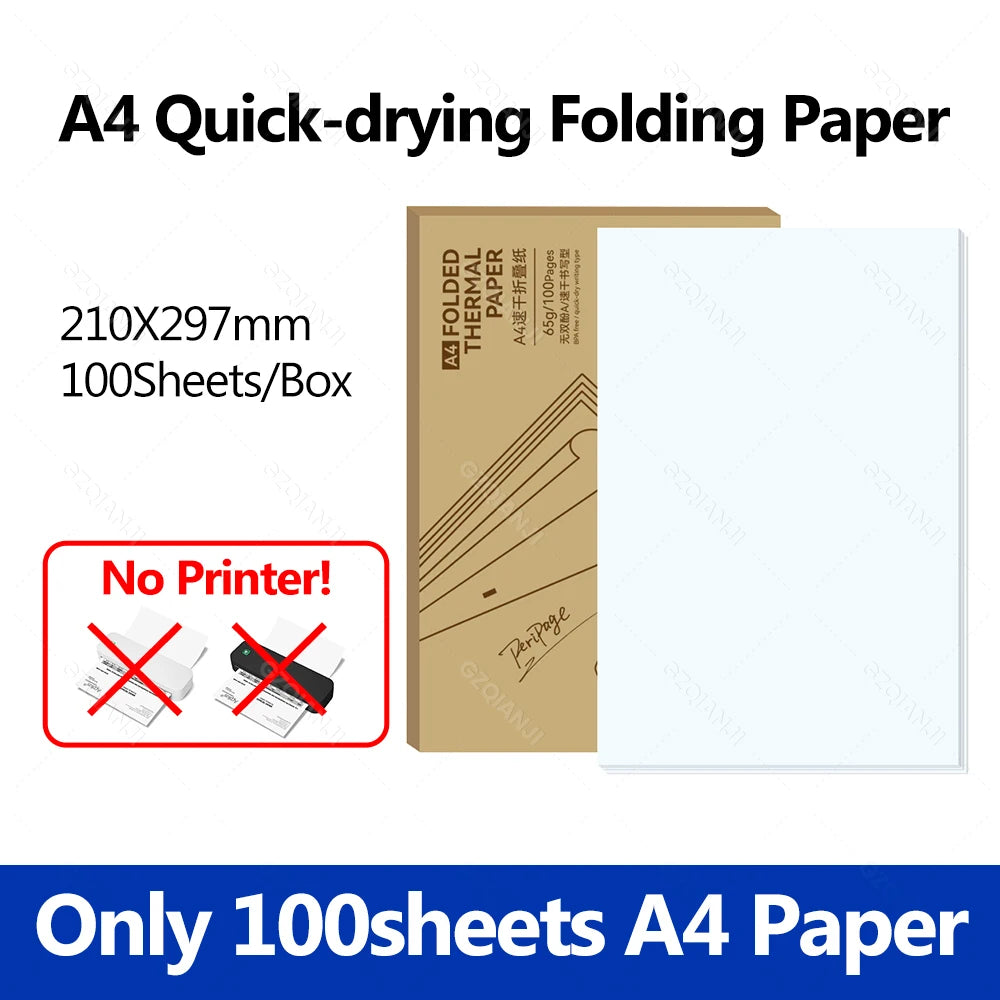 GZMA413 A4 Ink Free Portable Printer - Wireless Printing Only 100sheets A4