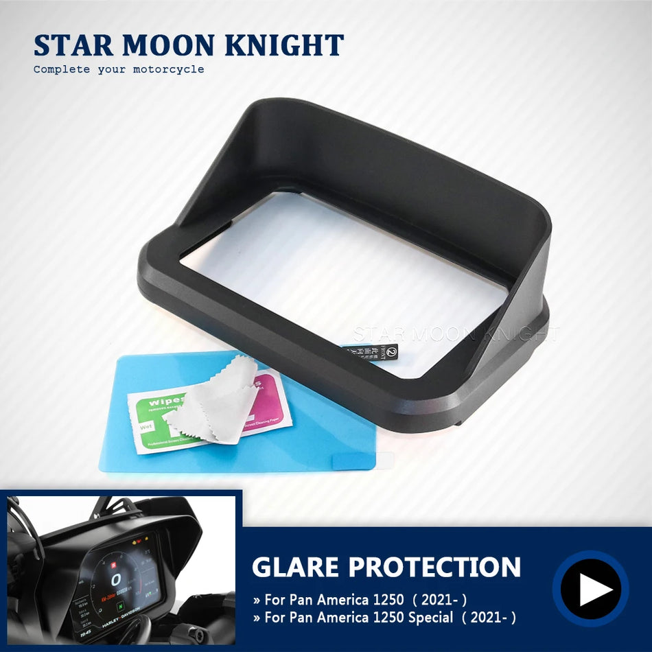 Harley-Davidson Pan America 1250 Cockpit Glare Shield Saules aizsargs instrumentu kopai, 6.8 Inch Screen Film