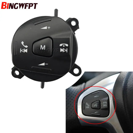 Steering Wheel Volume Control Switch Button Left With Backlight For Ford Fiesta MK7 MK8 Ecosport 2013 2014 2015 Car Accessories by InterCyprus Trading Ltd