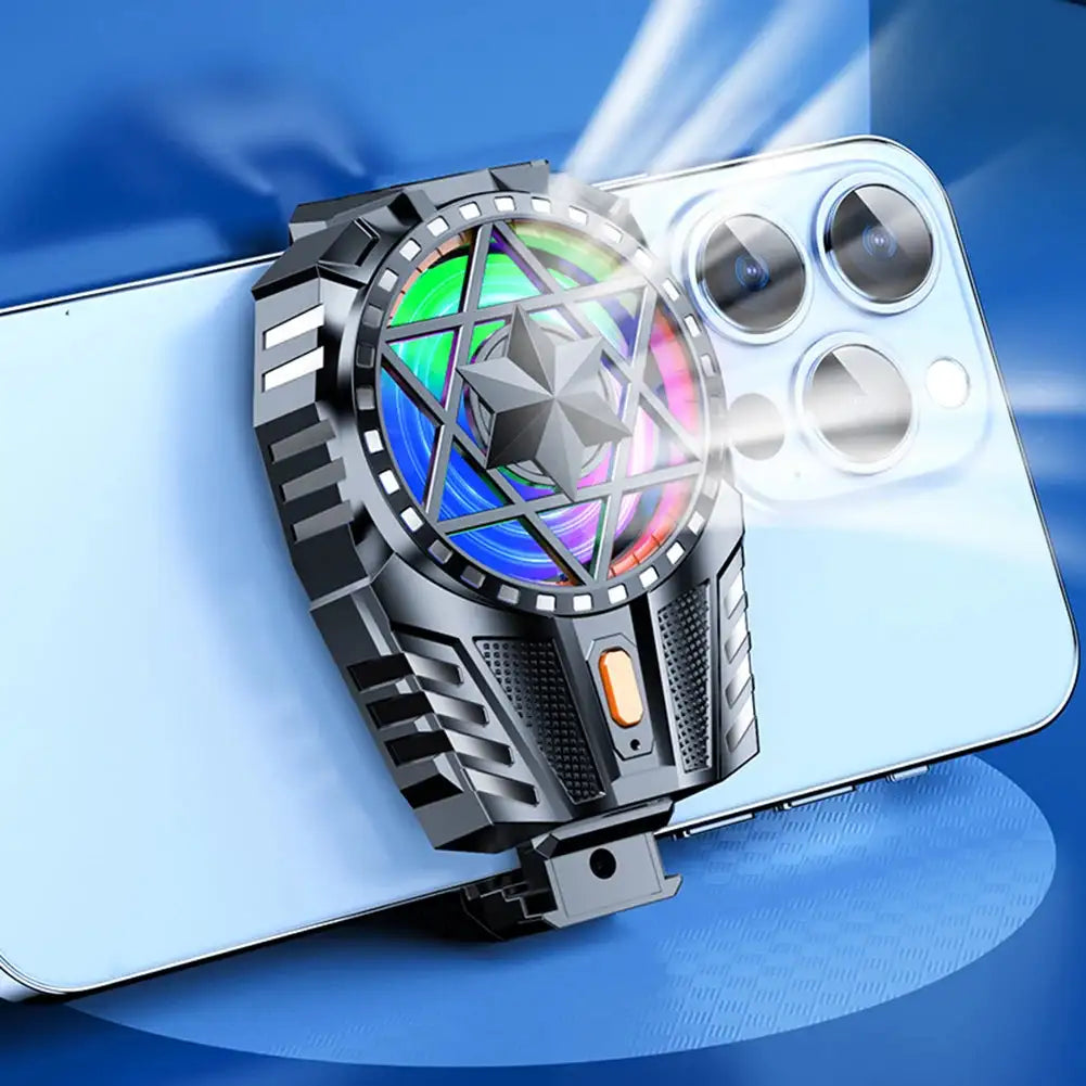 RGB Light Mobile Phone Game Cooler 3 Speed USB Fan Portable