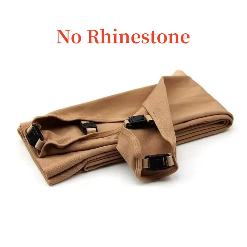 Rhinestone Skating Pantyhose &ndash; Stylish Comfort for All Ages No Rhinestone / 10-14