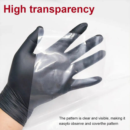 100 Pack Clear Pattern Tattoo Transfer Paper Stencil Film