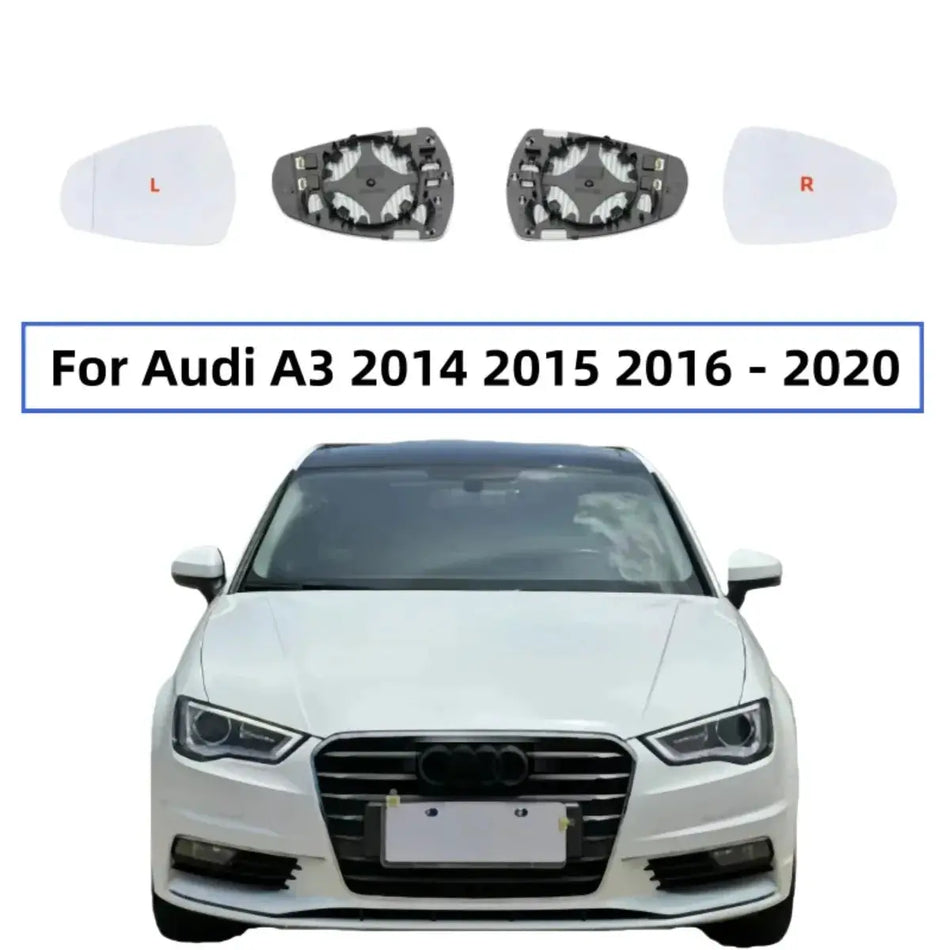 Side Mirror Glass With Heating For Audi A3 2014-2020 by InterCyprus Trading Ltd