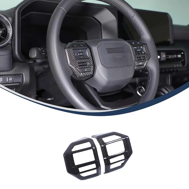 Наклейки на руль из настоящего углеродного волокна Toyota Prado LC250