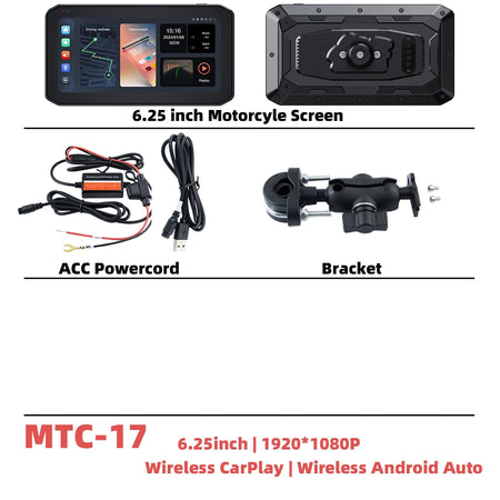 EKIY Wireless CarPlay Moto &ndash; Portable Motorcycle GPS Navigation Screen MTC-17 / CHINA / None