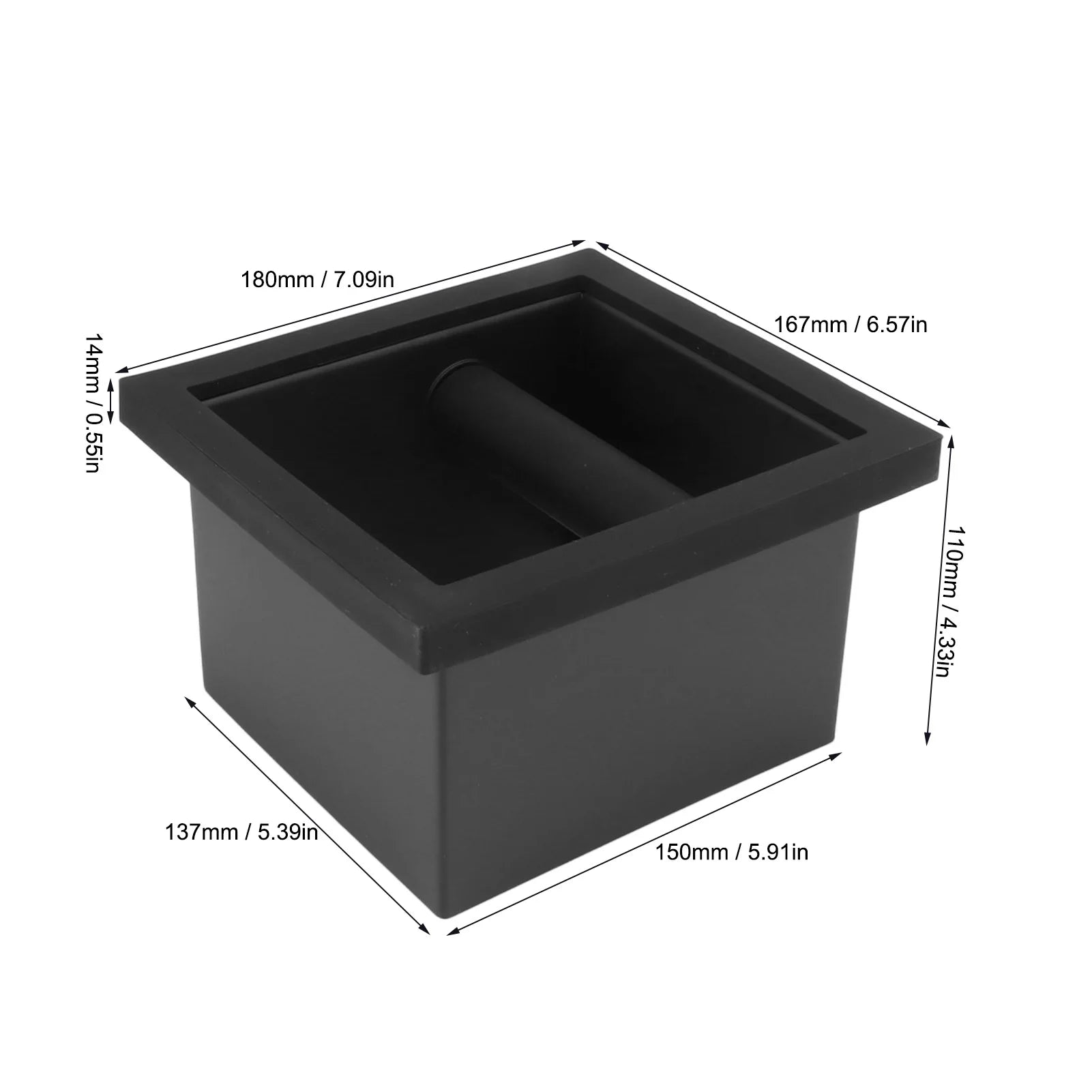 Coffee Ground Knock Box &ndash; Bottomless Design For Cafe Use