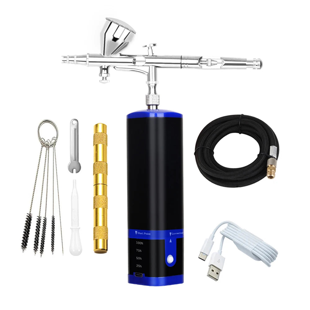 Portable Cordless Airbrush Mini Compressor Set - Noiseless C 2 / CHINA