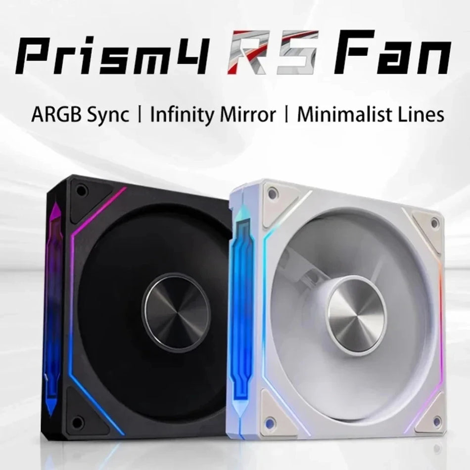 Ventilateur de boîtier Prism 4RS ARGB 120 mm avec design miroir infini