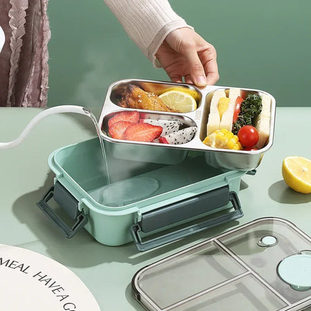 304 Stainless Steel Lunch Box With Tableware &ndash; Leakproof