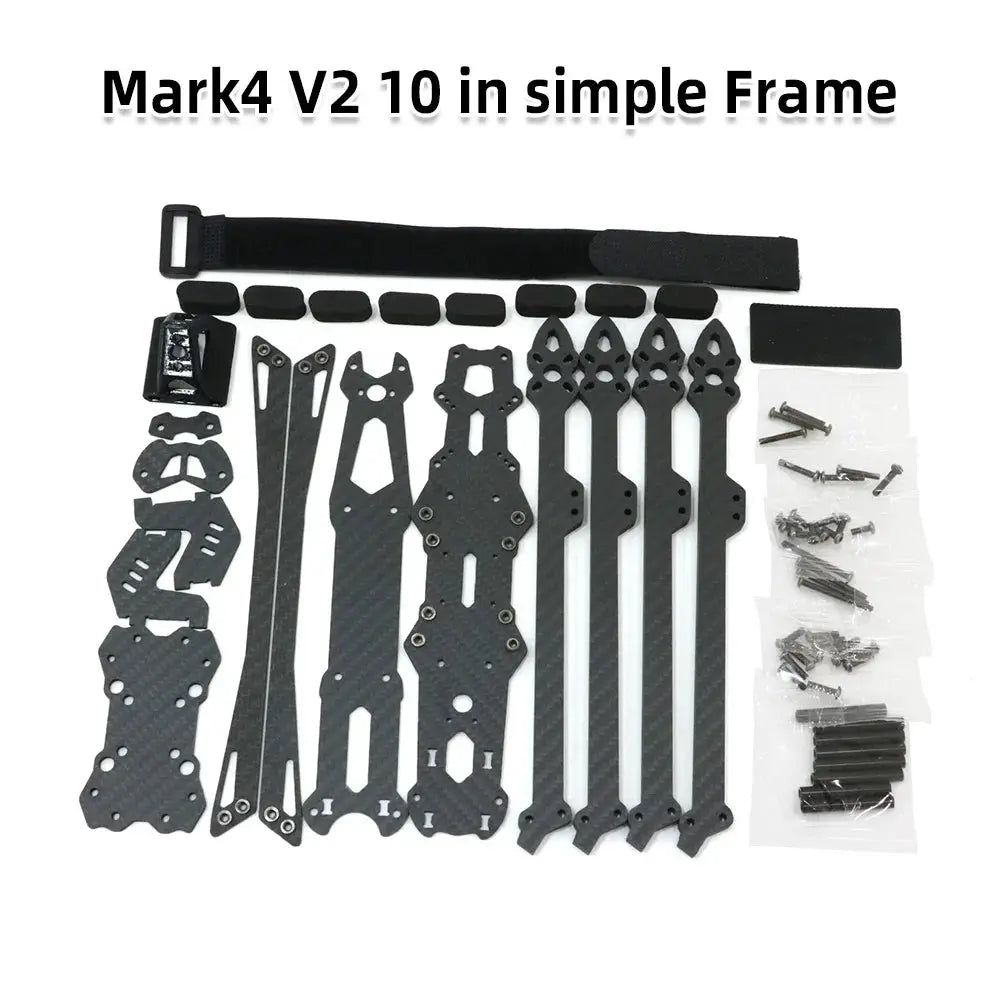 Mark4 V2 Mark 4 7inch 295mm / 8inch 367mm / 9inch 387mm / 10inch 427mm 3K Full Carbon Fiber TrueX Frame for FPV Camera Kit Done by InterCyprus Trading Ltd